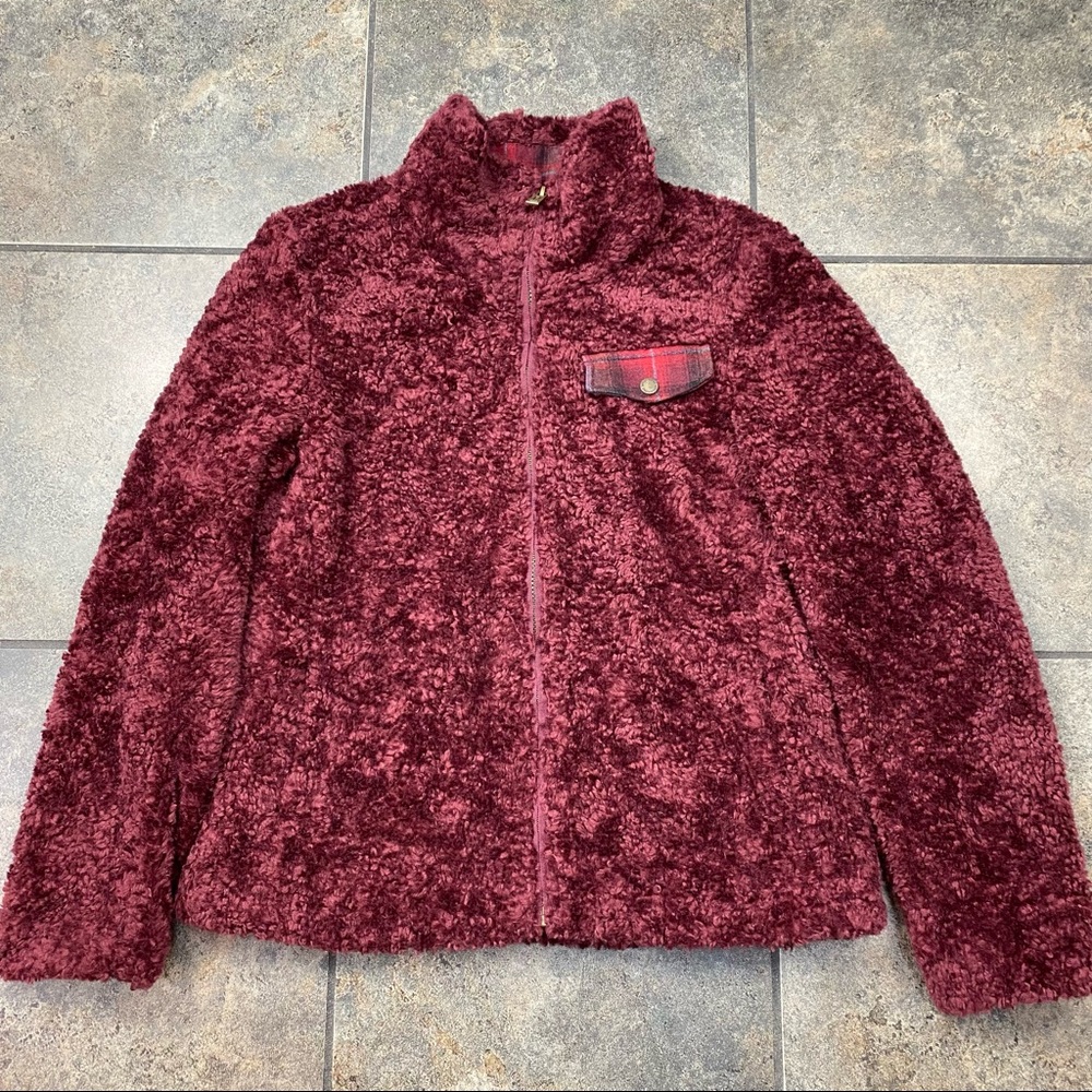 Women’s Pendleton Full Zip Fuzzy Fleece Jacket Size Small